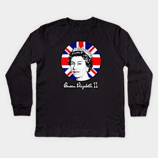 Queen Elizabeth Kids Long Sleeve T-Shirt